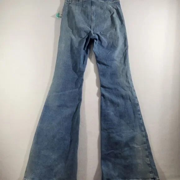 Free People We The Free Jayde Flare High Rise Jeans Women’s Size 30/10 Indigo - Picture 13 of 14